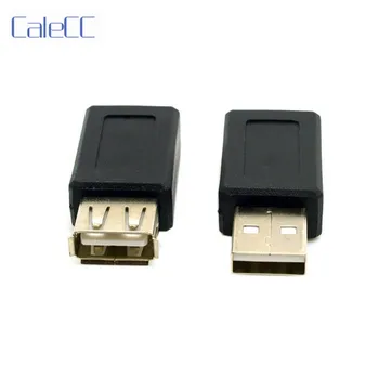 

2pcs USB 2.0 A Type Male to Micro USB 5pin Female & USB Female to 5pin Female Extension Adapter Black Adaptor