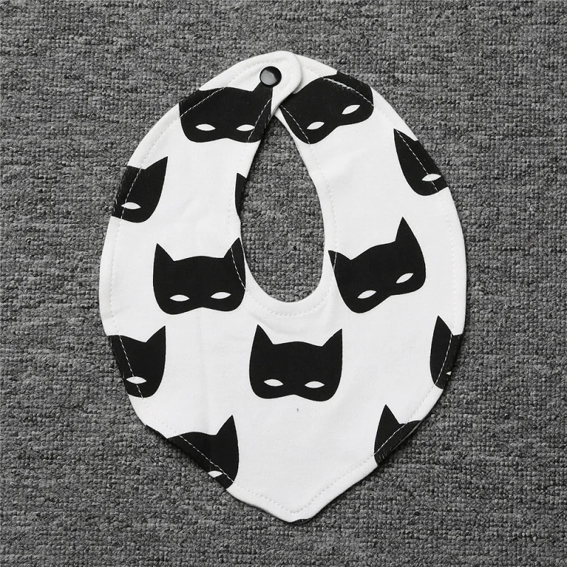 

30pcs wholesale baby Bibs ins banana panda penguin Triangle Clouds Batman Children fashion Cotton bibs carton baby Burp Cloths
