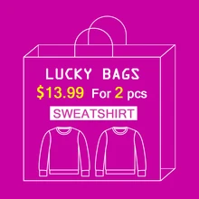 NADANBAO большой сюрприз из 2 предметов 13,99 печатных Для женщин толстовки Стиль толстовка мешки приносящие удачу подарок на Хэллоуин M-XXL Толстовка выбирается случайным образом