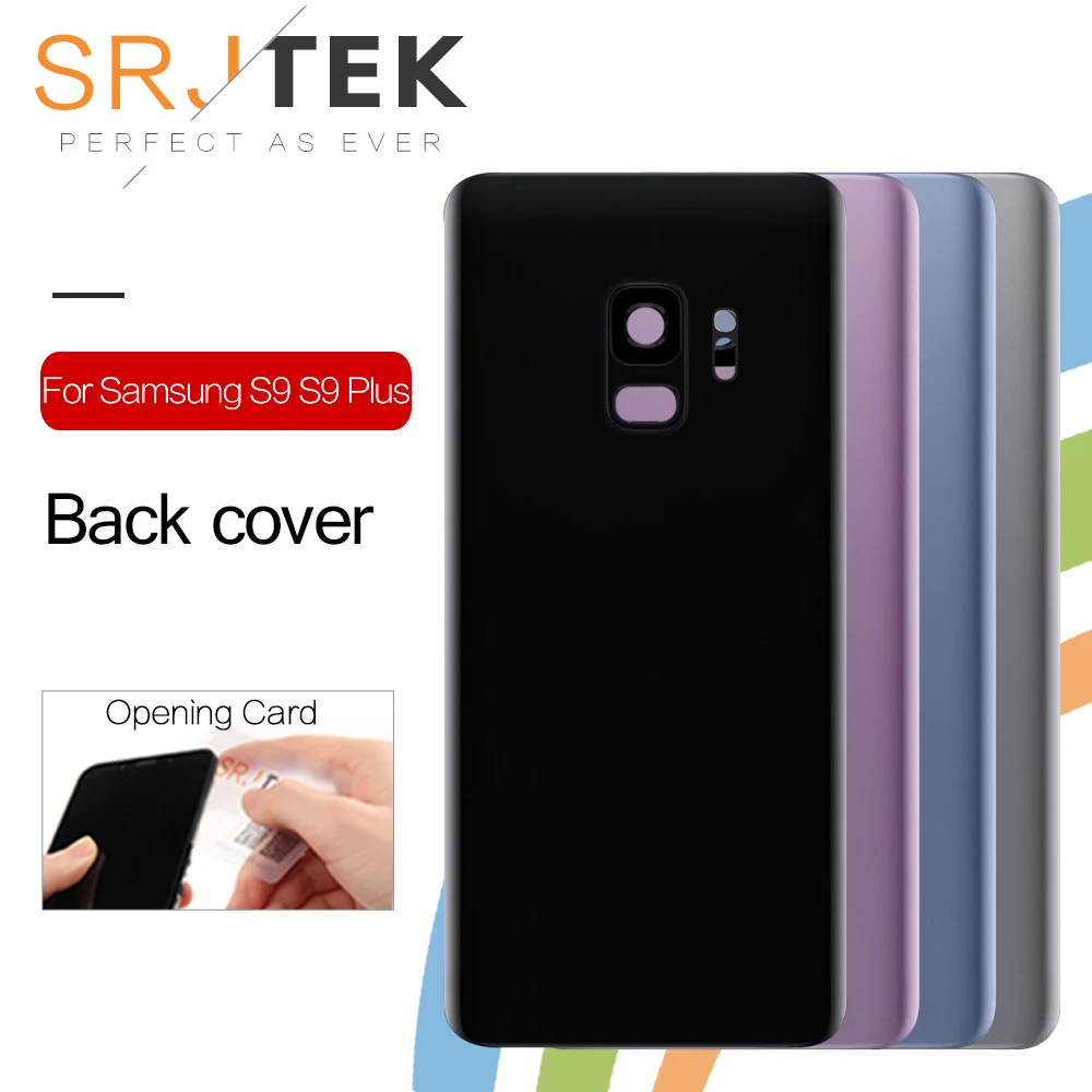 

Srjtek Back Cover For Samsung Galaxy S9 G960 G960F / S9+ S9 Plus G965 G965F Battery Back Cover Rear Housing Door