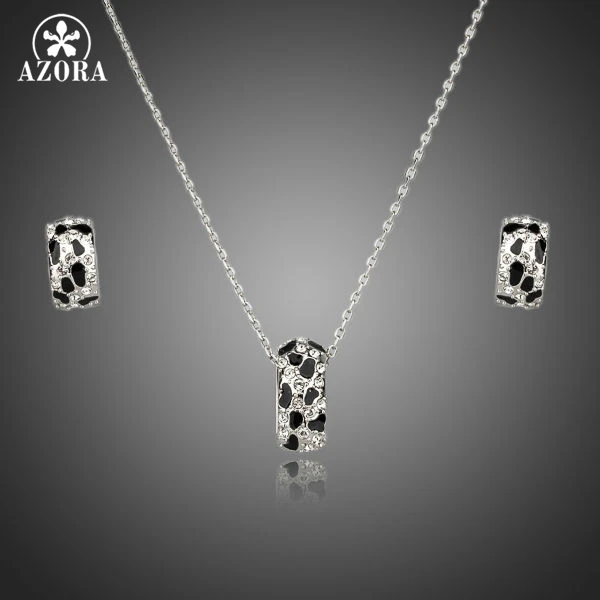 Комплект из серег и ожерелья цвет белое золото|white necklace set|set white goldwhite gold set |