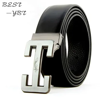 

Fine Cowskin Leather Belt Casual Men Belts Smooth Buckle Korean Tidal Ceinture Homme Mens Belts Luxury