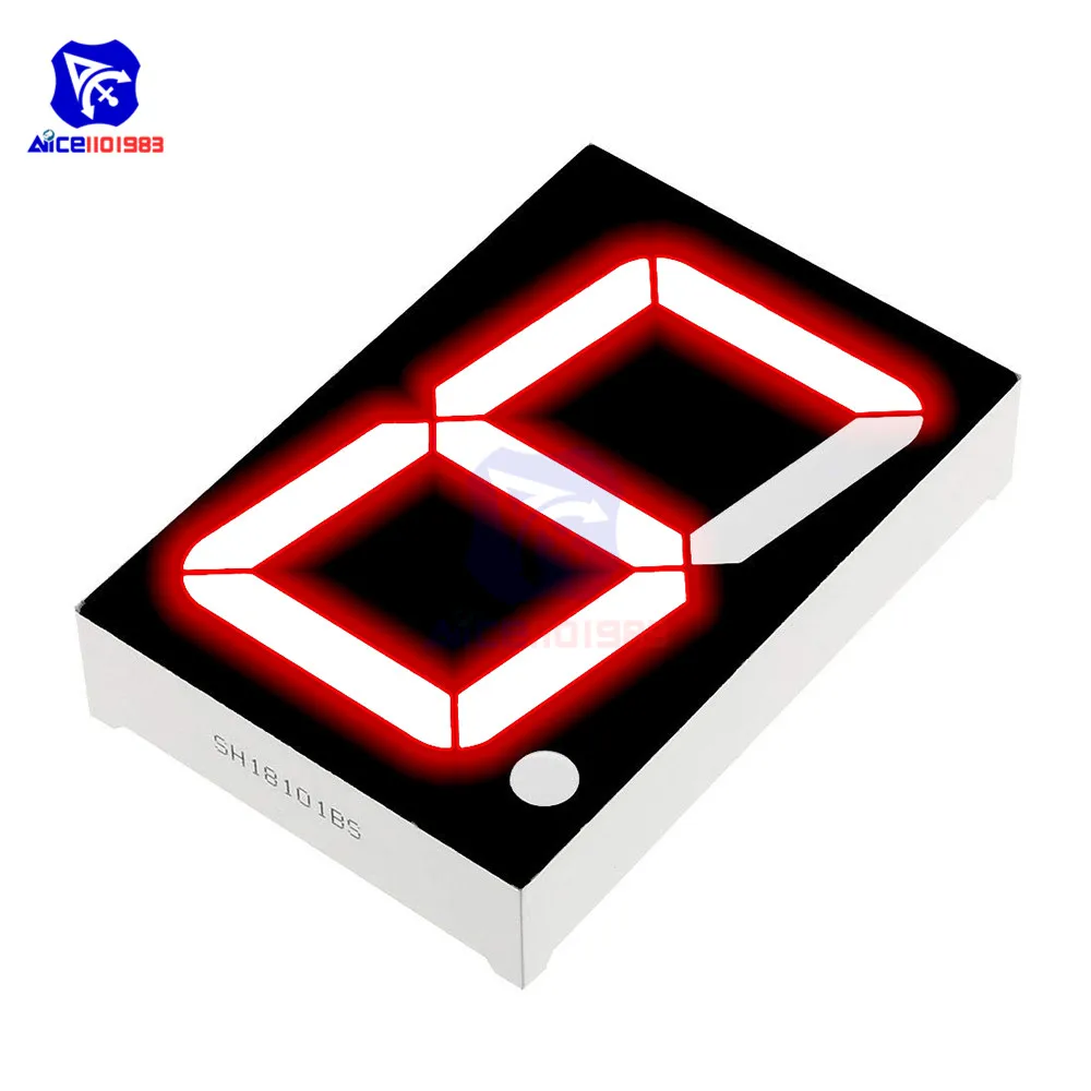 Светодиодный модуль общий катод 10 Pin 1 бит 7 сегмент 2,2x1,5x0,43 дюймов 1,8 "Красный светодиодный дисплей цифровой трубки