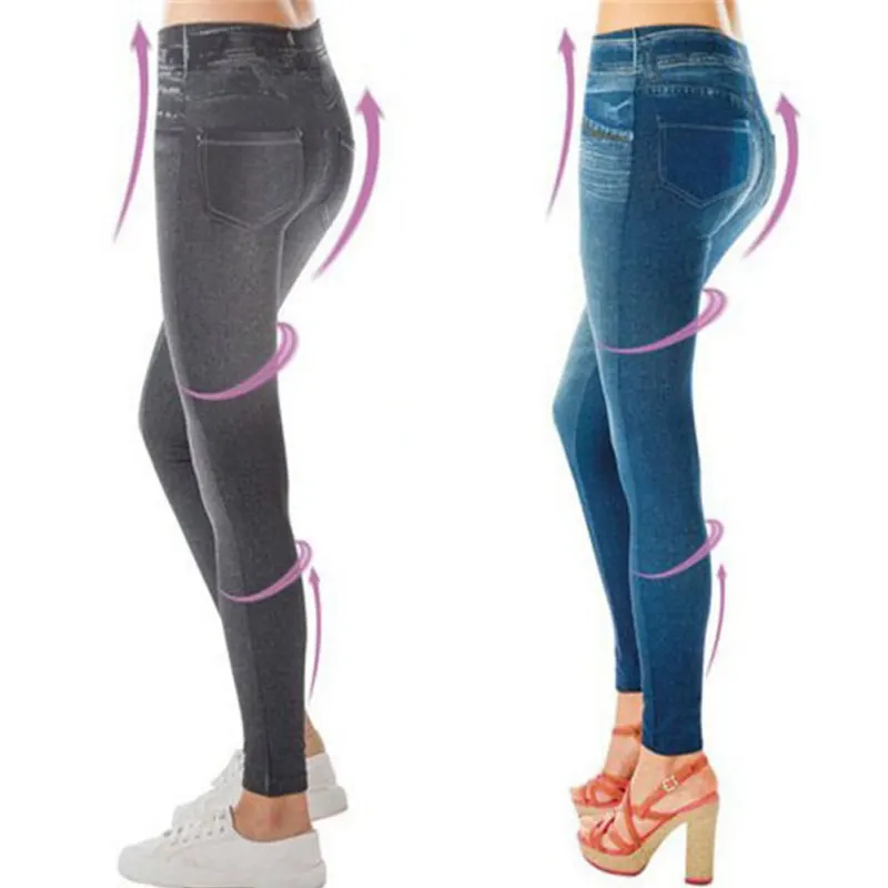 

Hot Leggings Jeans Women Denim Pants with Pocket Slim Jeggings Fitness Plus Size Leggings S-XXL Black/Gray/Blue