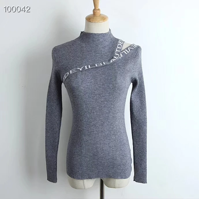 

2018 AUTUMN WINTER WOMEN SINGLE COLOR WEATERS LADIES TURLTENECK GIRLS KNITTED SWEATER BLACK WHITE GREY FEMME SWEATERS