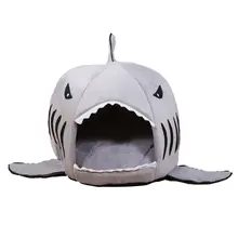 206 Hot Sales Pet Cat House Soft Winter Dog Bed Shark Style Dog House Cute Kennel