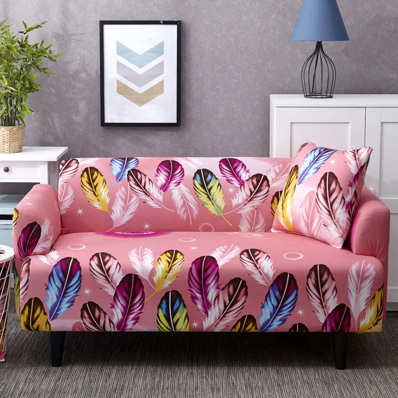 Розовый перо Slipcovers диван Tight wrap все включено скольжение секционный эластичный чехол на весь диван/полотенце диване крышка 1 шт