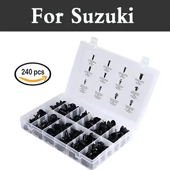 

240pcs Car Auto Fender Protector Rivet Trim Clip Black Rivets For Suzuki Aerio Baleno Celerio Cervo Escudo Grand Vitara