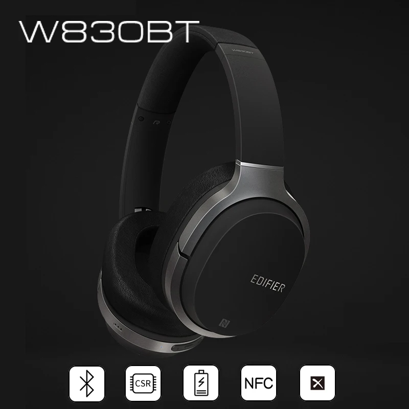 Дешево EDIFIER W830BT беспроводные наушники Bluetooth v4.1 беспроводные наушники aptX codec NFC tech с 95 часами воспроизведения