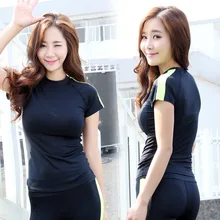 Women Fitness Sport Shirt High Quality Yoga Gym Fitness Running Workout T-shirt Femme Y8829