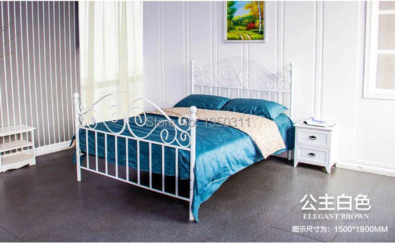 Modern, wrought iron metal bed, single or double. Width (1 m to 1.8 m) * 2 meters in length, can be customized Modern, wrought iron metal bed, single or double. Width (1 m to 1.8 m) * 2 meters in length, can be customized
