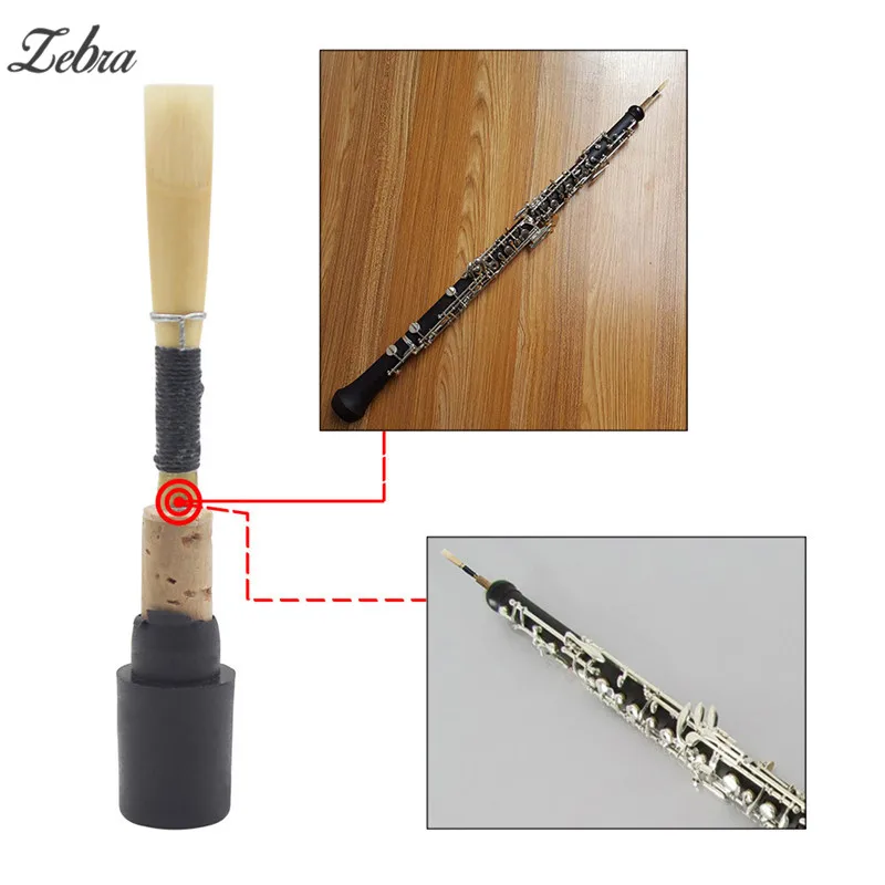 

Zebra Random color Oboe Reed Whistle Replacement Parts with Transparent Tube Sleeve for Woodwind Instrument High Quality