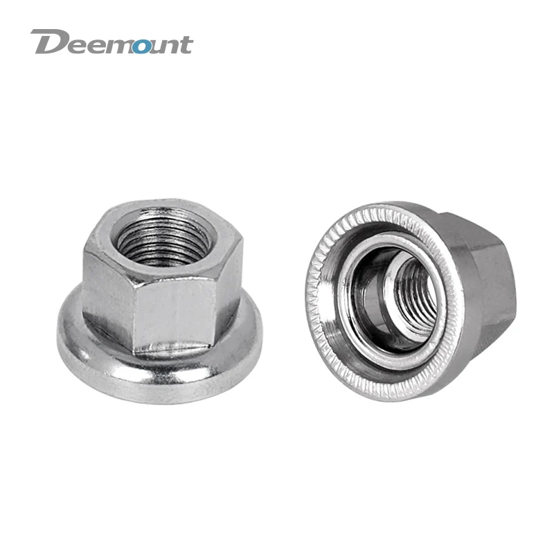 Presta Valve Cap Cover Bike Nuts MTB Flange Nut Bicycle Axle Track Nut M10