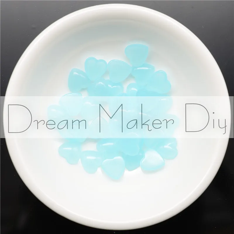 

4mm/6mm/8mm DIY pendant jewelry accessories Cabochon Domes Heart droplets Blue Wihout glue Beads