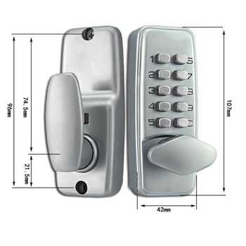 

Keyless Mechanical Keypad Code Lock Digital Locker Home Entry Security Safety Door Loc