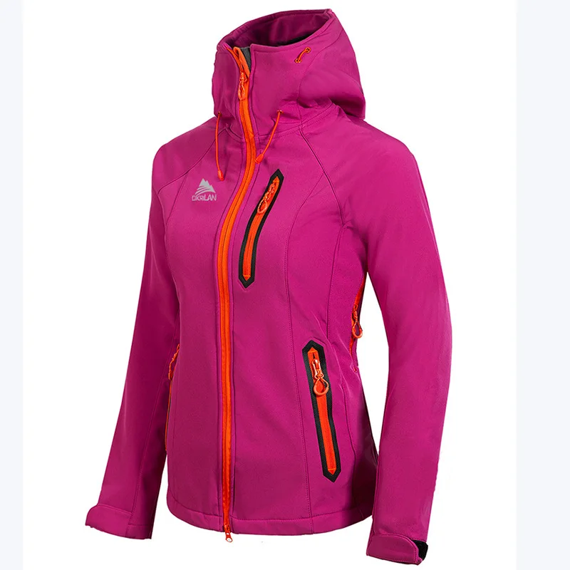 SHIFUREN Женская водонепроницаемая куртка для альпинизма, походная Лыжная ветрозащитная флисовая зимняя флисовая куртка с длинным рукавом, размер S-XXL