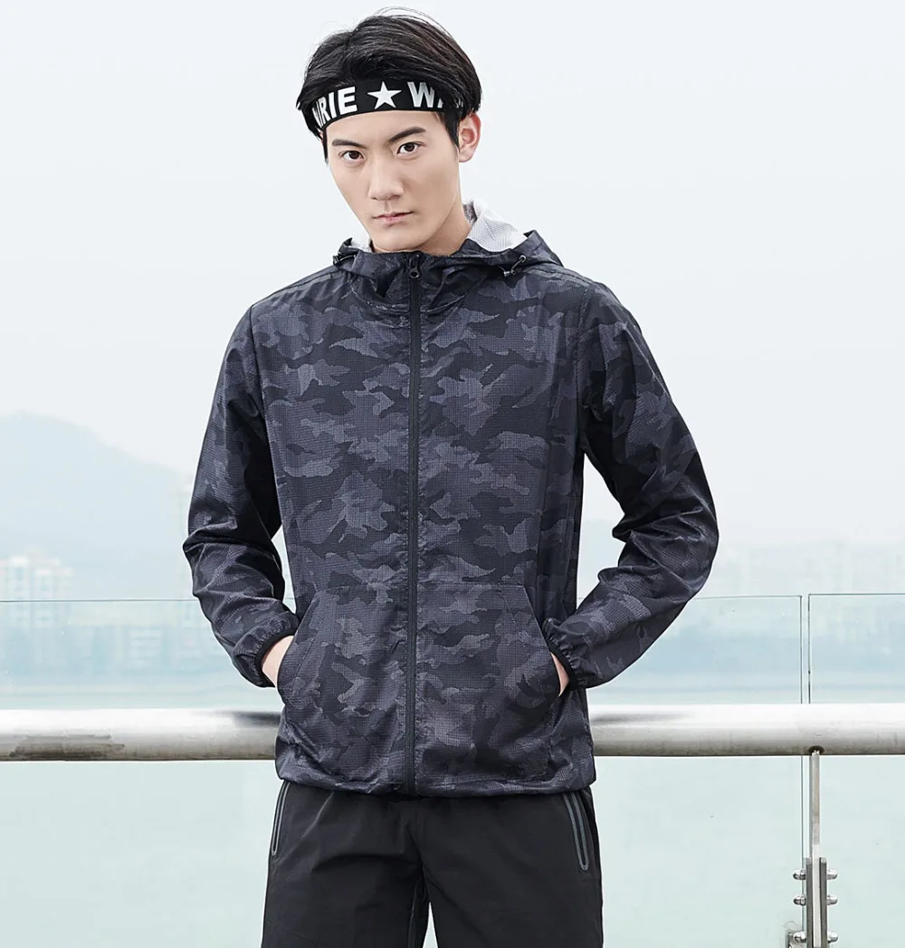  Xiaomi New ULEEMARK men trend Camouflage Quick drying jacket Reflective printing YKK zipper Casual 
