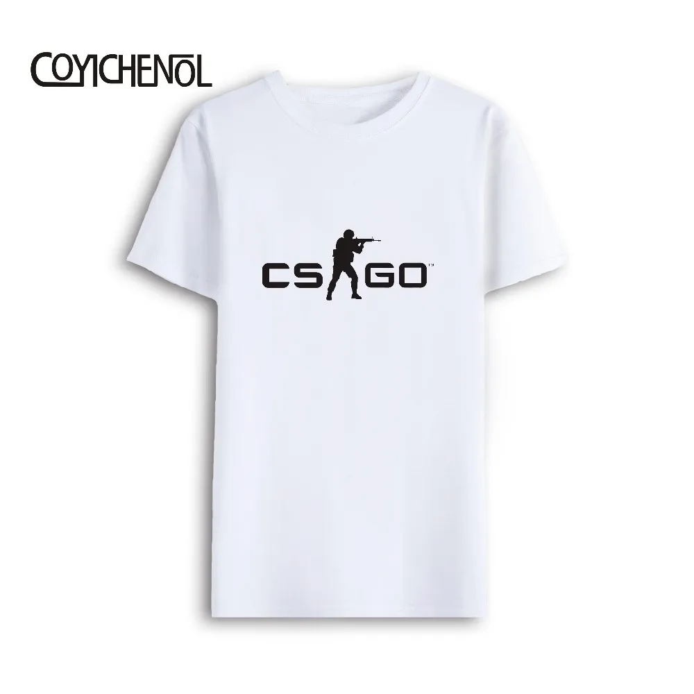 

2019 New CSGO team logo 7XL Modal letter Print custom shirt solid color short sleeve O-neck men plus size T-shirt COYICHENOL