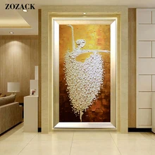 Zozack – ensembles de Ballet, couture, bricolage, points de croix DMC pour kit de broderie 11ct, décoration en fil de soie de coton imprimé