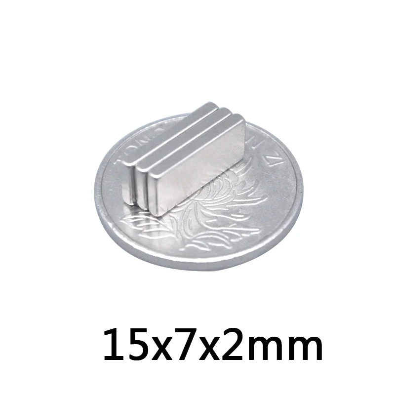 

20pcs 15x7x2 new arrival Block magnet N35 Strong Square NdFeB Rare Earth Magnet 15mmx7mmx2mm mm Neodymium Magnets 15*7*2