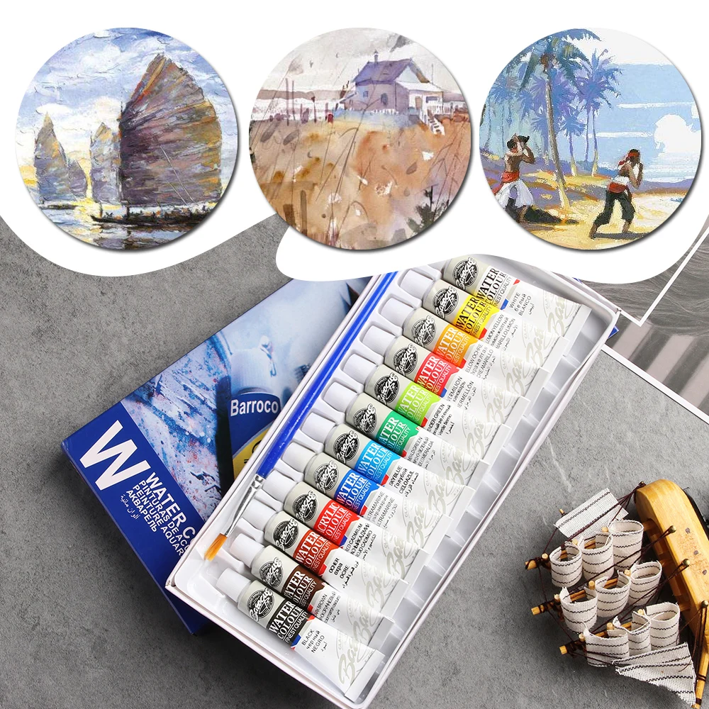 12 цветов акриловые краски s туба набор для ногтей художественные книги краски s инструмент для рисования для художественных книг предлагаем краски кисти паллет