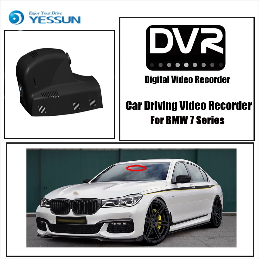 YESSUN для BMW 7 серии вождения рекордер приложение управление автомобильный wifi DVR Novatek 96658 Автомобильный видеорегистратор фронтальная камера держать видео рекордер