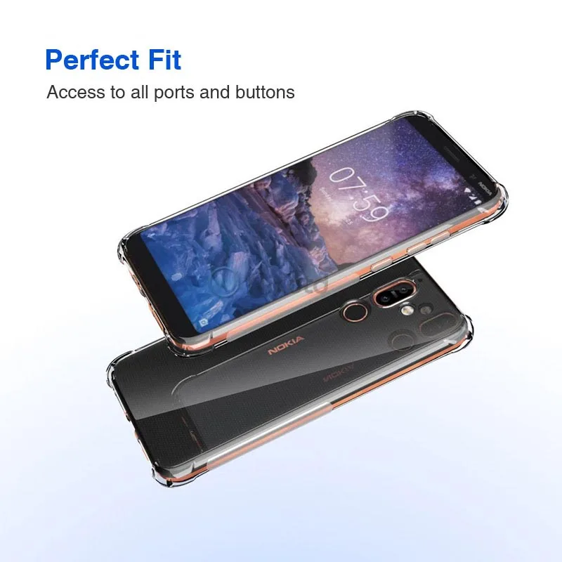For Nokia 7 Plus 2018 Ultra Thin Clear Transparent Soft Silicone TPU Phone Case Cover For Nokia 7Plus slim Back cover Cases (6)