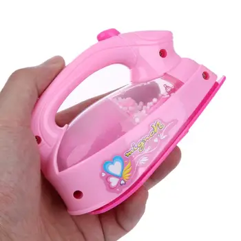 

1Pc Mini Electric Iron Light-up Simulation Appliances Children Baby Girl Play Home Appliances Toy