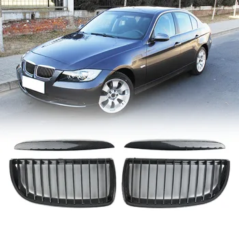 

Liplasting 2Pcs Left&Right Carbon Fiber Kidney Grille Replacement for BMW E90 3 Series 05-08 Sedan Wagon car styling