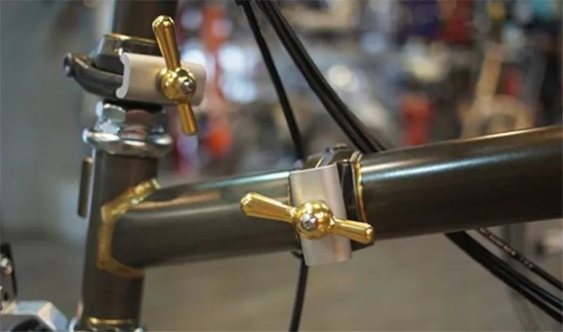 7 цветов велосипедные шарнирные зажимы и шарнирные рычаги(ограничительная гайка) для Brompton BMX велосипедная Рама БЫСТРОРАЗЪЕМНАЯ с пряжкой Магнитная велосипедная часть