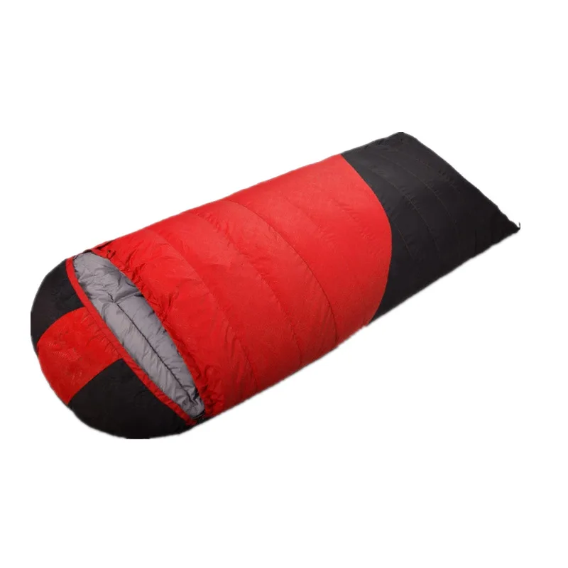 Outdoor Down Splicing Double Sleeping Bags Ultra Light Waterproof Envelope Duck Down Sleeping Bag Hiking Camping Sleeping Bags - Цвет: Red 1.8kgDuck Down