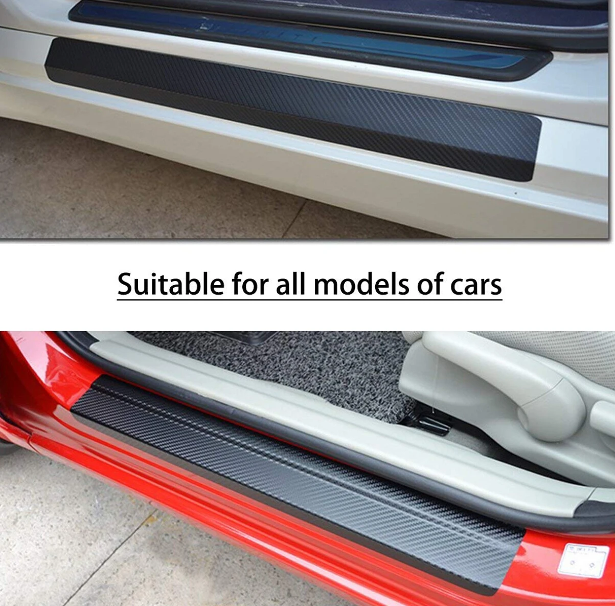 Искусственная кожа углеродное волокно автомобиля-Стайлинг порога Накладка автомобильные аксессуары для Mazda CX5 CX-5