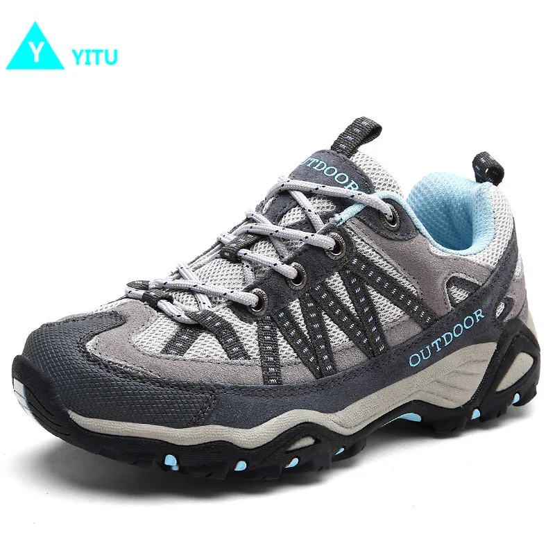 

YITU Women Hiking Shoes Trekking Outdoor Mountain Climbing Women's Sneakers Fishing Hunting Shoes Anti-skid Big Size Shoes