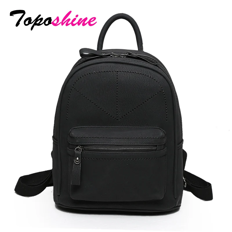 Toposhine الرجعية على ظهره النساء بو الجلود حقيبة المرأة حقيبة متوسطة النساء على ظهره Mochila الأنثوية المدرسة حقائب للمراهقين 1591