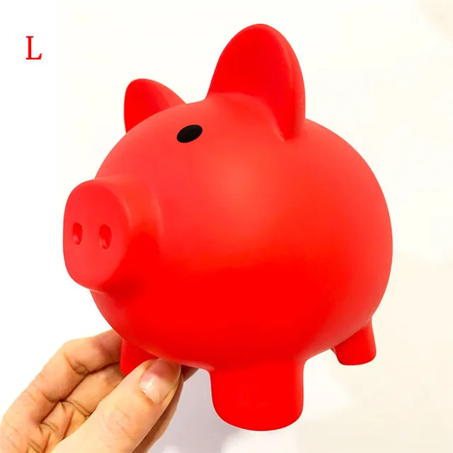 Plastic Cute Piggy Bank Pig Cash Tin Coin Money Saving Box Toy Kids SELL WyL