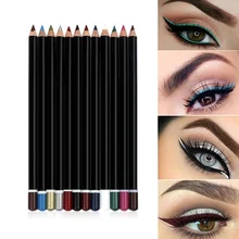 12 шт./компл. красочные Водостойкий карандаш для глаз тени для век, Длительное Действие, мягкий карандаш-подводка для глаз