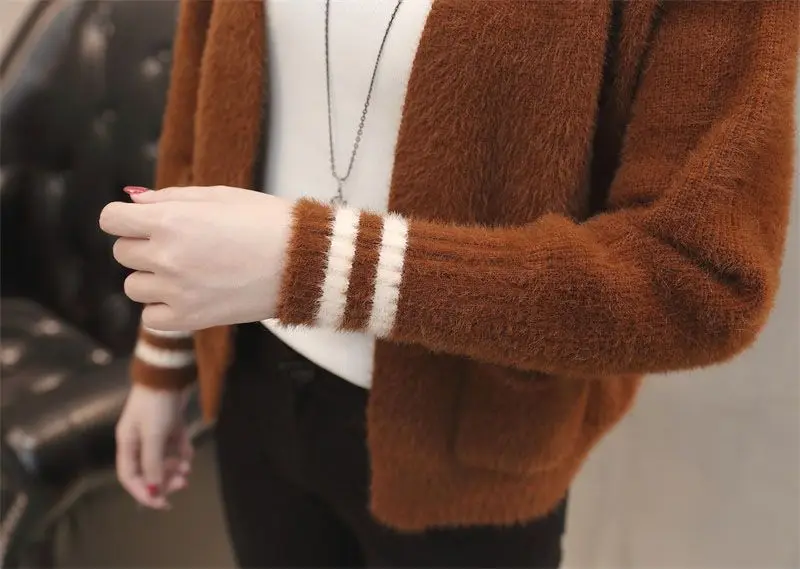Новая мода осень зима женские модные кардиганы трикотажный свитер топы высокого качества кардиганы свитера пальто AC890