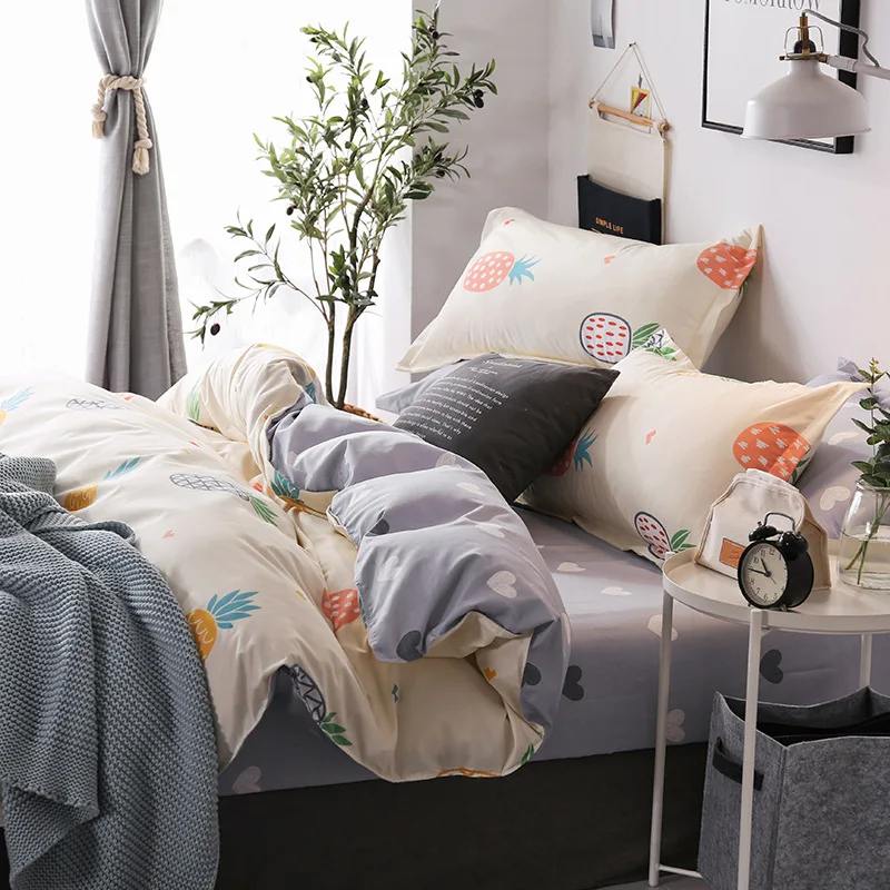 

Europe, America,Japan three Sheet Full Size Pillowcase&Duvet Cover Sets 3&4 pcs bedding set luxury