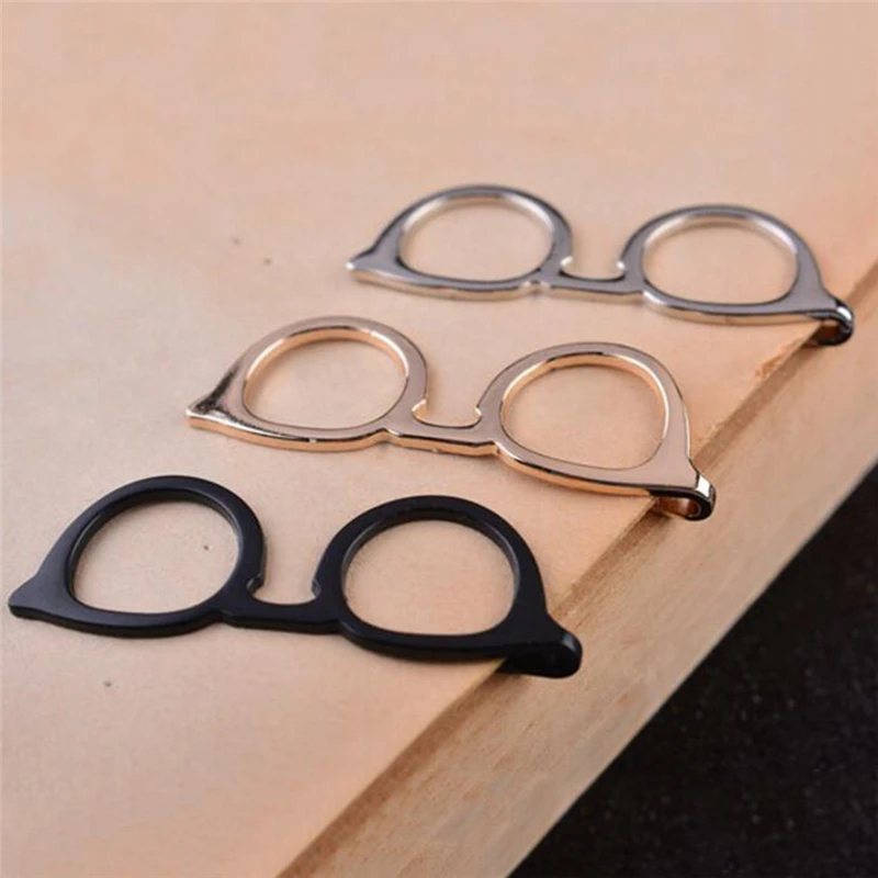 

1Pcs Tie Clip Glasses Shape Metal Tie Clip for Men Glasses Commercial Necktie Clips Pin 6.3*2.7cm