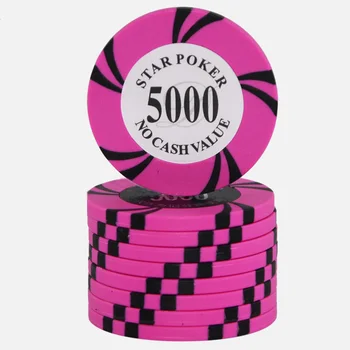 

20 PCS/LOT Windmill Design Poker Chips High Quality 14g Clay/Iron/ABS Cool Poker Star Chips Casino Chip Insert Metal