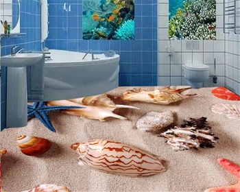 

beibehang Creative fashion high decorative wall paper papel de parede 3d wallpaper conch shell dream 3d flooring papier peint