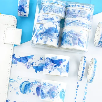 

8pcs Cute Decoration Clear Washi Tape Kawaii Scrapbook DIY Planet Masking Tape School Stationery Study Support Journal