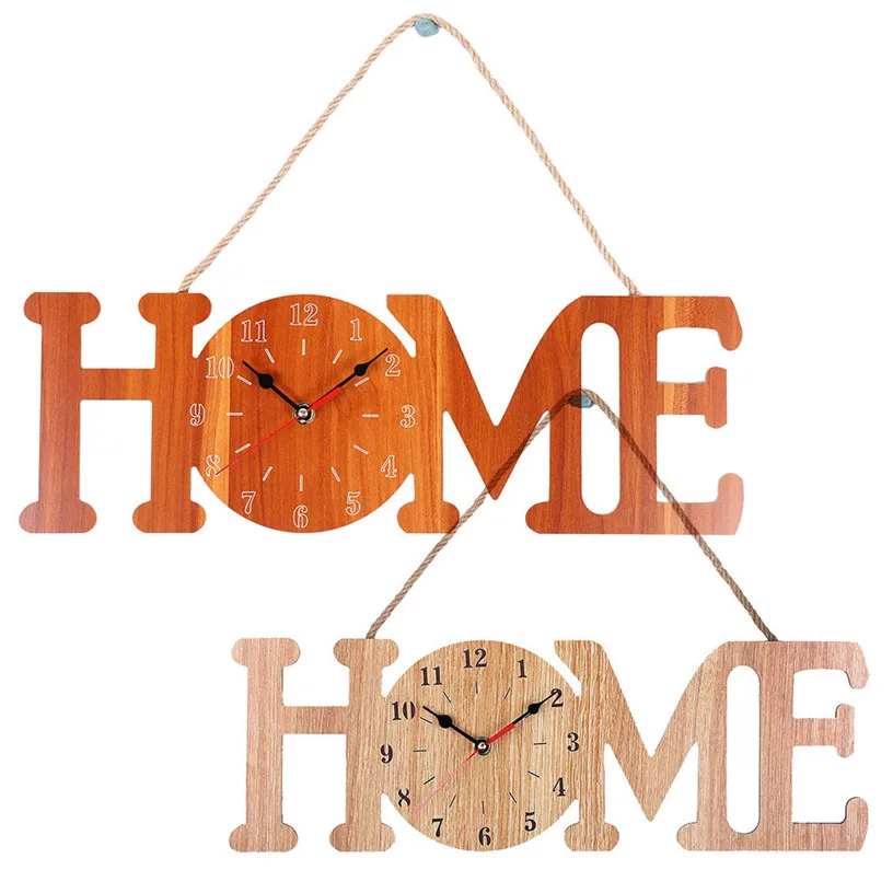 Уникальные буквы diy деревянные настенные часы цифровой указатель часы для дома гостиной настенные часы современный cecatical стиль часы 9A25