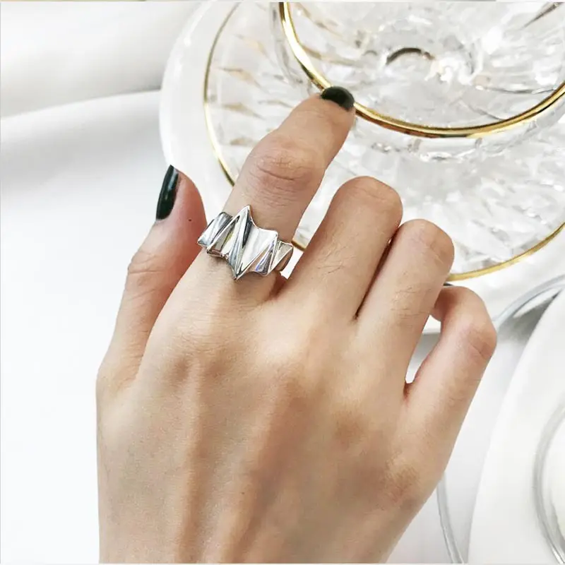 

925 Sterling Silver rings fashion mountain relief ring women Jewelry for banquet wedding party anniversary engagement