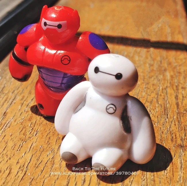 

Disney Big Hero 6 Baymax 2pcs/set 3cm mini PVC Action Figure Posture Model Anime Collection Figurine Toy model for children gift