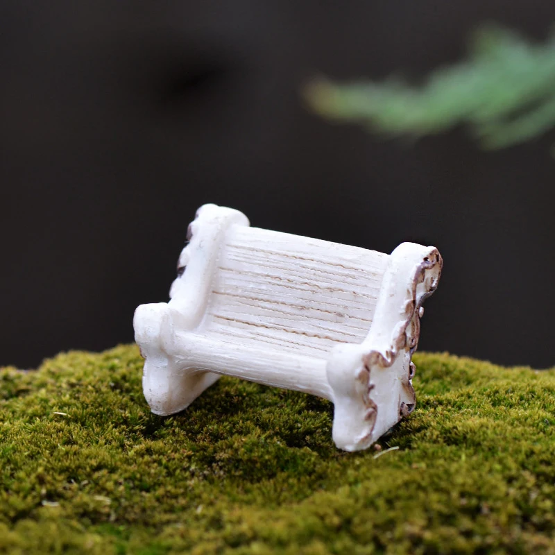1Pcs White seat Chair DIY Resin Fairy Garden Craft Decoration Miniature Micro Gnome Terrarium Gift F0114 1Pcs White seat Chair DIY Resin Fairy Garden Craft Decoration Miniature Micro Gnome Terrarium Gift F0114