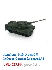 Henglong 1/16 6,0 материнская плата инфракрасный бой пластик Leopard2A6 р/у Танк 3889 Вт/360 револьверная отдача ствола вращения