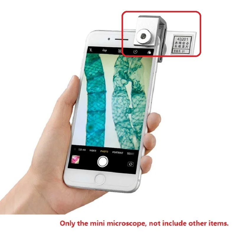 

75X Mobile Phone Magnifier LED Mini Biological Microscope for Biological Observation Aquaculture Pest Test Support IOS & Android