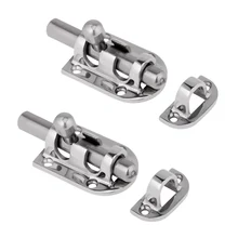 2 Pieces Boat Barrel Slide Bolt Cabinet Door Latch / Lock 60mm x 30mm- Marine 316 Stainless Steel