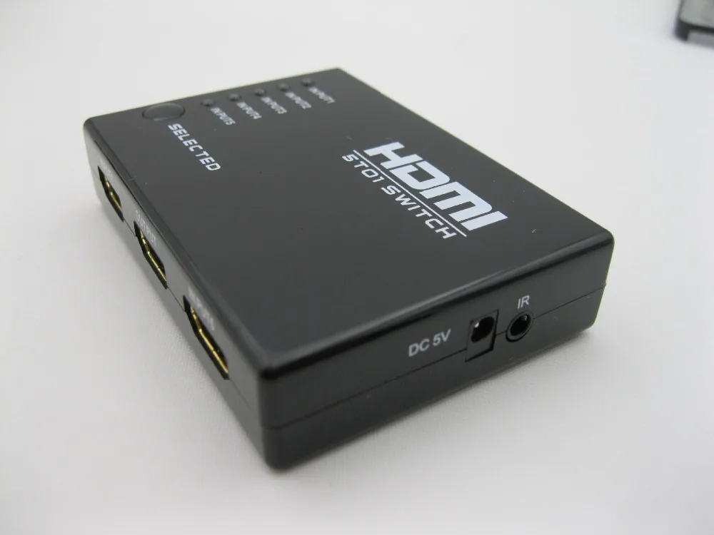 New Mini 4K*2K 5 Port HDMI Switch 5x1 HDMI Switcher 3 input 1 output Splitter HDMI Port for HDTV 1080P Video with Remote control